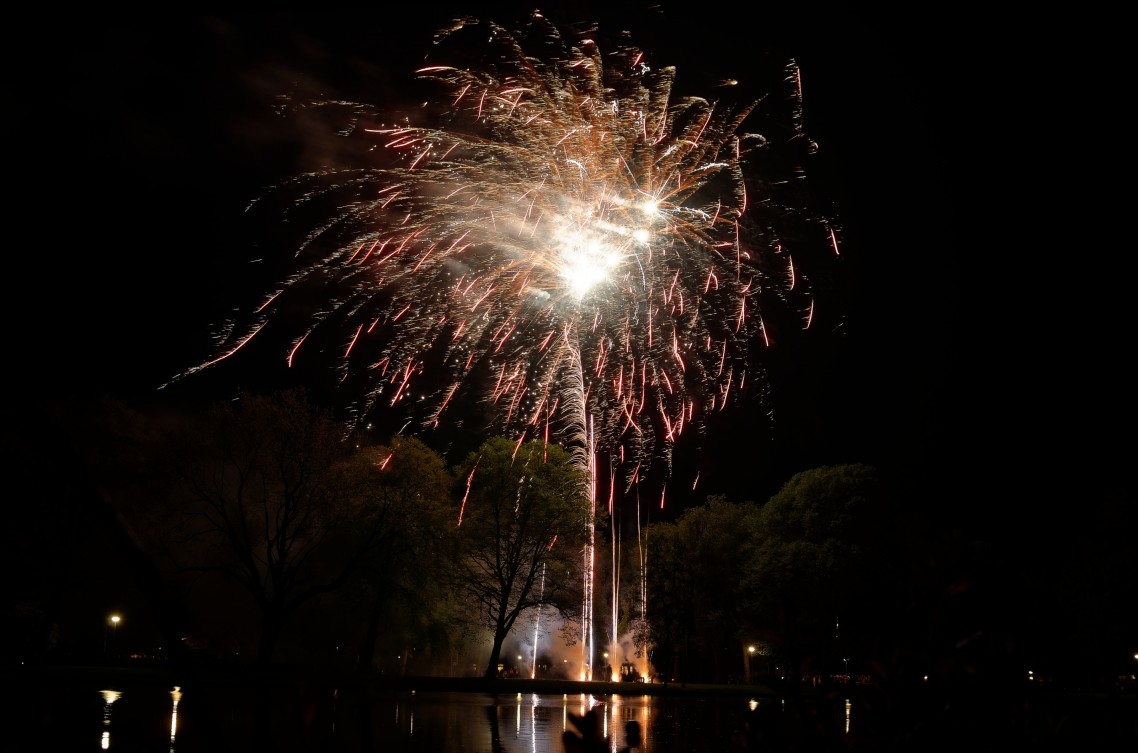 Oranje Vuurwerk Wilhelminapark Koningsdag 2014 - 1